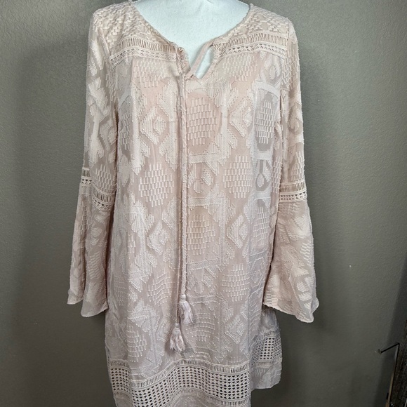 Boho Lace Tunic Dress‎ - Picture 1 of 9